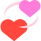 Revolving Hearts emoji on Mozilla